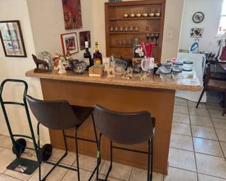 Leather Seat Barstools 