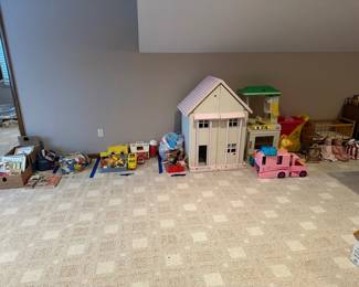vintage toys, doll house, children books