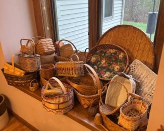 Longaberger baskets, unbranded baskets, etc.