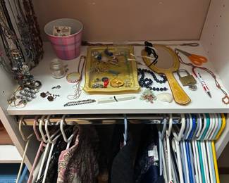 jewelry, womens clothes, mirror, necklaces