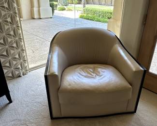 Michael Berman Leather Swivel Chair $1250