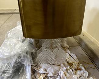 Brass and Murano Glass Table Lamps $400 each 