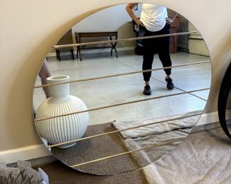 Christopher Guy Gold Leaf Round Mirror $1200