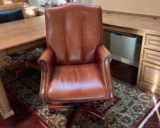 SOLD

This lux leather office chair with nailhead is incredibly comfortable.