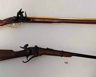 Vintage Marx Flintlock Kentucky Rifle and 1 Other Miniature Rifle