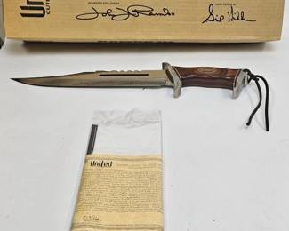 Gil Hibbons Rambo III 10th Anniversary Bowie with Plaque and COA