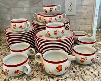 Vintage PAPRIKA Hearthstone BLOCK Vista Alegre Porcelain ~ Portugal