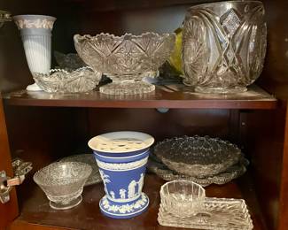 Beautiful crystal, vases, Wedgewood...