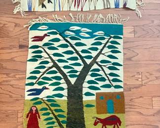 Woven Egyptian folk art rugs