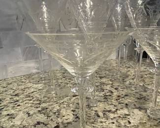 Etched stemware