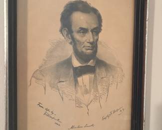 1864 Abe Lincoln engraving 