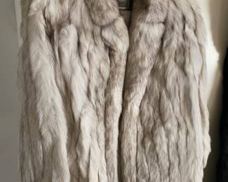 Blue Fox fur coat.