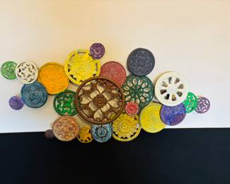 At least this one has color.  Frisbee collection.