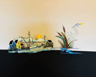 Giant monster egret terrorizing a small town.