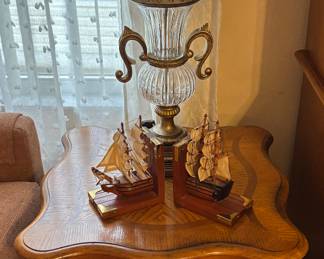 The ship struck the lamp and broke in half.  Our thoughts are with the passengers.  