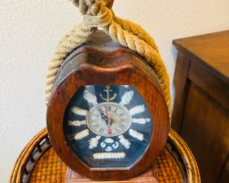 Clock on a rope.  It's a navy thing.