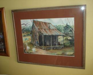 ORIGINAL SIGNED WATERCOLOR NICELY MATTED AND FRAMED