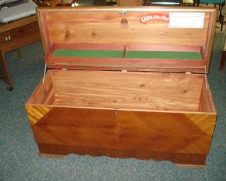 1940's LANE ART DECO WATERFALL CEDAR CHEST