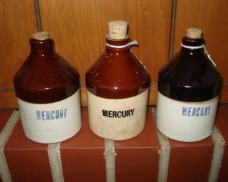 ANTIQUE MERCUY  CROCK JUGS