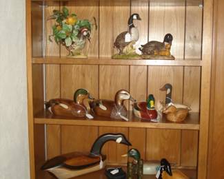 VINTAGE WOODEN DUCKS AND GEESE DECOYS AS SHOWN
