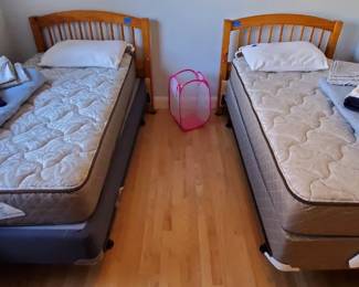 Two Twin beds, or pushed together to make a King.