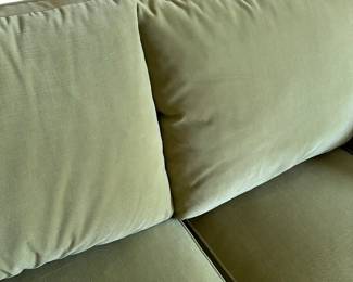 Beautiful Henrendon couch in great condition. Microsuede, celery in color