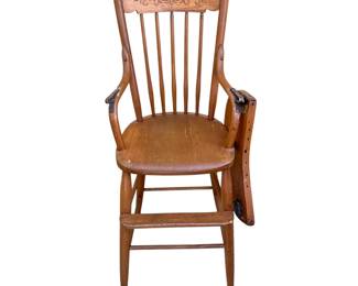 Vintage wooden high chair