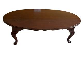 Drexel cherry oval coffee table