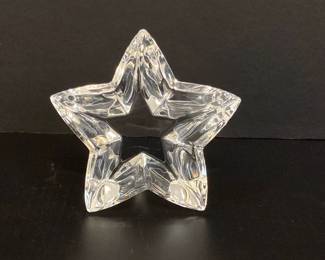 Lot 277 Vintage Signed Glass Paperweight Steuben Crystal Starlight