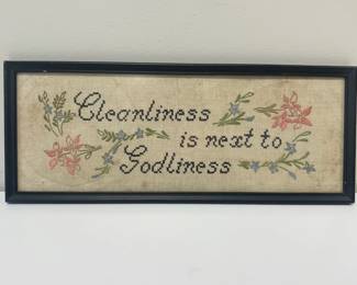 Lot 172 Vintage Cross Stitch Wall Art