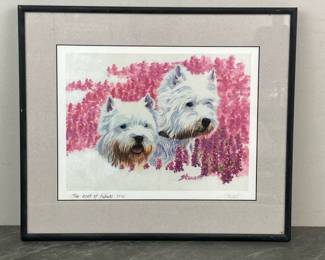 Lot 43 Signed Numbered Print The Best of Friends Dog Art