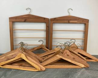 Lot 34 Vintage Wooden Clothes Hangers