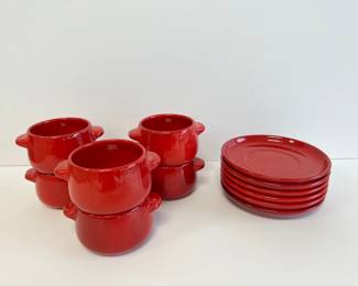 Lot 143 MCM Style Gerz Germany Glazed Ceramic Soup Bowls