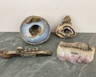 Lot 37 Miniatures in Geodes Railroad Spike Natural Curiosities