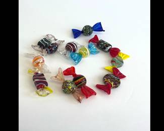Lot 25 Murano Glass Style Hand Blown Candies