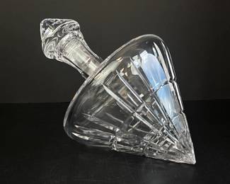 Lot 81 Crystal Lay Down Tilted Liquor Decanter Barware