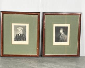 Lot 272 Etchings After Portraits of 18th c. Philosophers Jeremy Bentham Edmund Burke