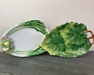 Lot 248 Gumps Italian Ceramic Hand Painted Vegetable Dinner Platters