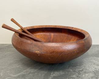 Lot 346 Dansk Denmark Salad Bowl Tongs