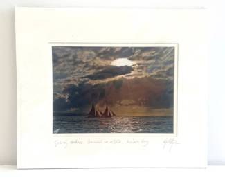 Lot 322 Original Signed Ger Ryan Photo of Gathering of the Boats in Kinvara Galway Ireland