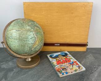Lot 35 Vintage Frederick Post Drafting Board World Ocean Series Replogle Globe The Complete First Six Issues of Mad Magazine Reprint