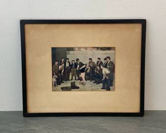 Lot 335 Vintage Framed John George Brown Heels Over Head Art Print American Colortype