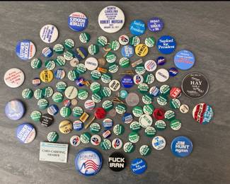 Lot 230 Vintage Political Campaign Pins Buttons Collection