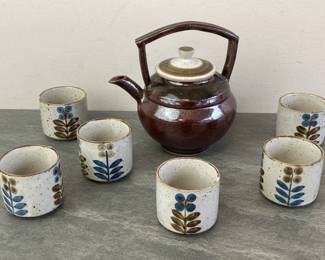 Lot 245 Vintage Japanese Pottery Teapot OMC Pottery Teacups