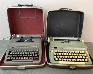 Lot 54 Vintage Smith Corona Portable Manual Typewriter Vintage Royal Quiet de Luxe Manual Typewriter