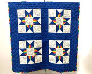 Lot 220 Wall Hanging Quilt Animal Themed