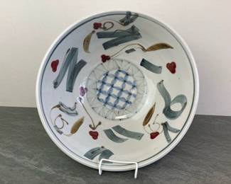 Lot 233 Large Pottery Centerpiece Bowl Signed RAA