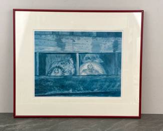 Lot 42 Ann Mayes Signed Numbered Print Chicken Wall Art