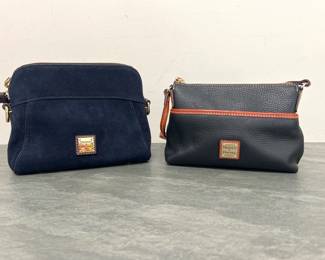 Lot 93 NEW UNUSED Dooney Bourke 1 Leather Crossbody Bag 2 Blue Suede Crossbody Bag Purse