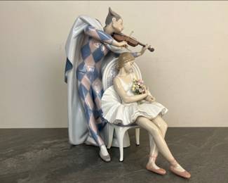 Lot 76 Lladro Porcelain Jesters Serenade Figurine